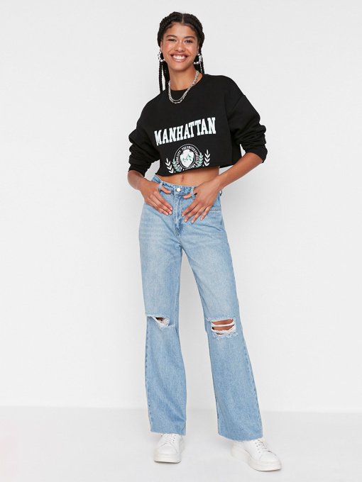 Расклешенные джинсы Trendyol модель TWOAW21JE0539/Mavi Фото