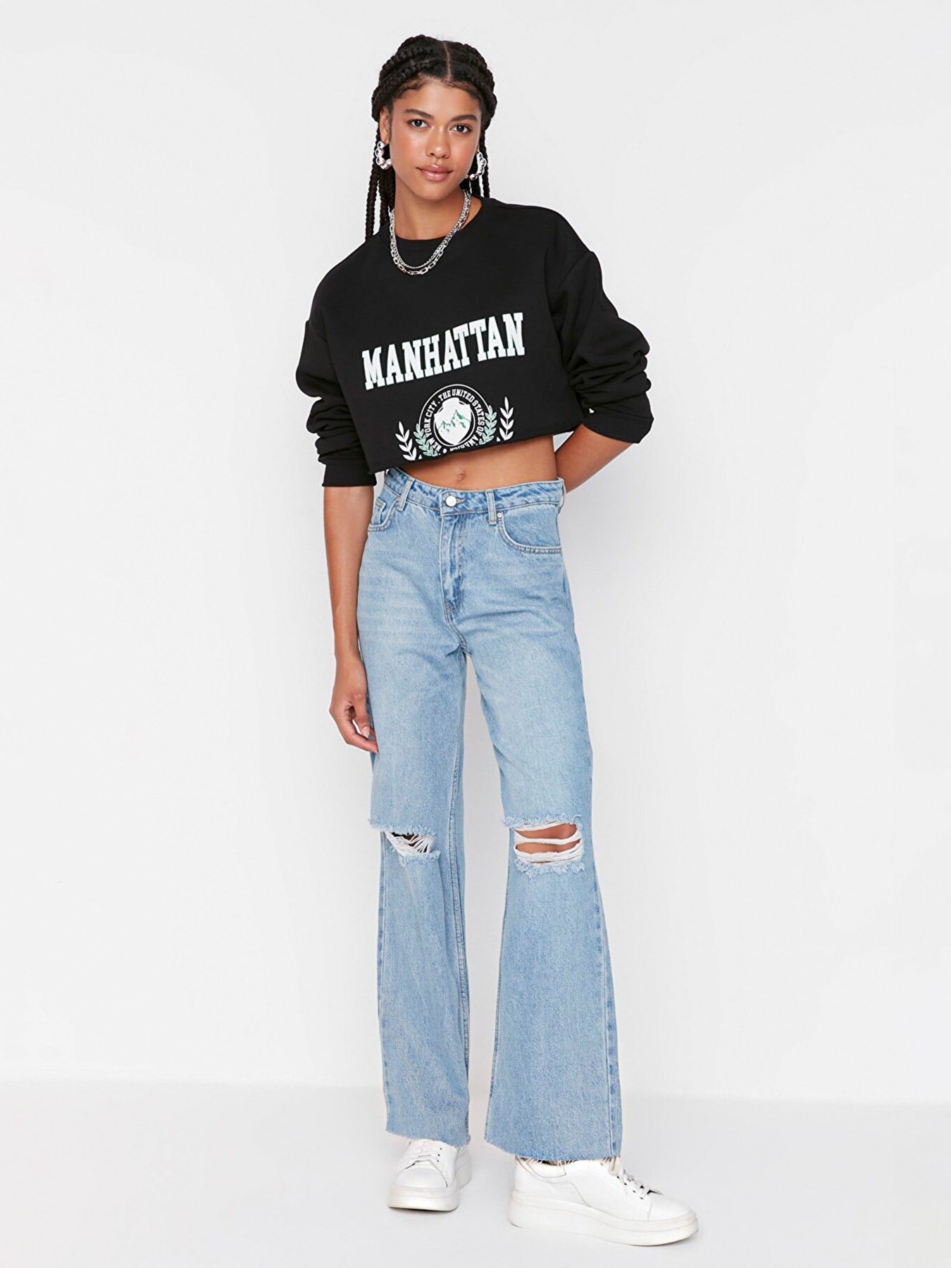 Джинси кльош Trendyol модель TWOAW21JE0539/Mavi Фото