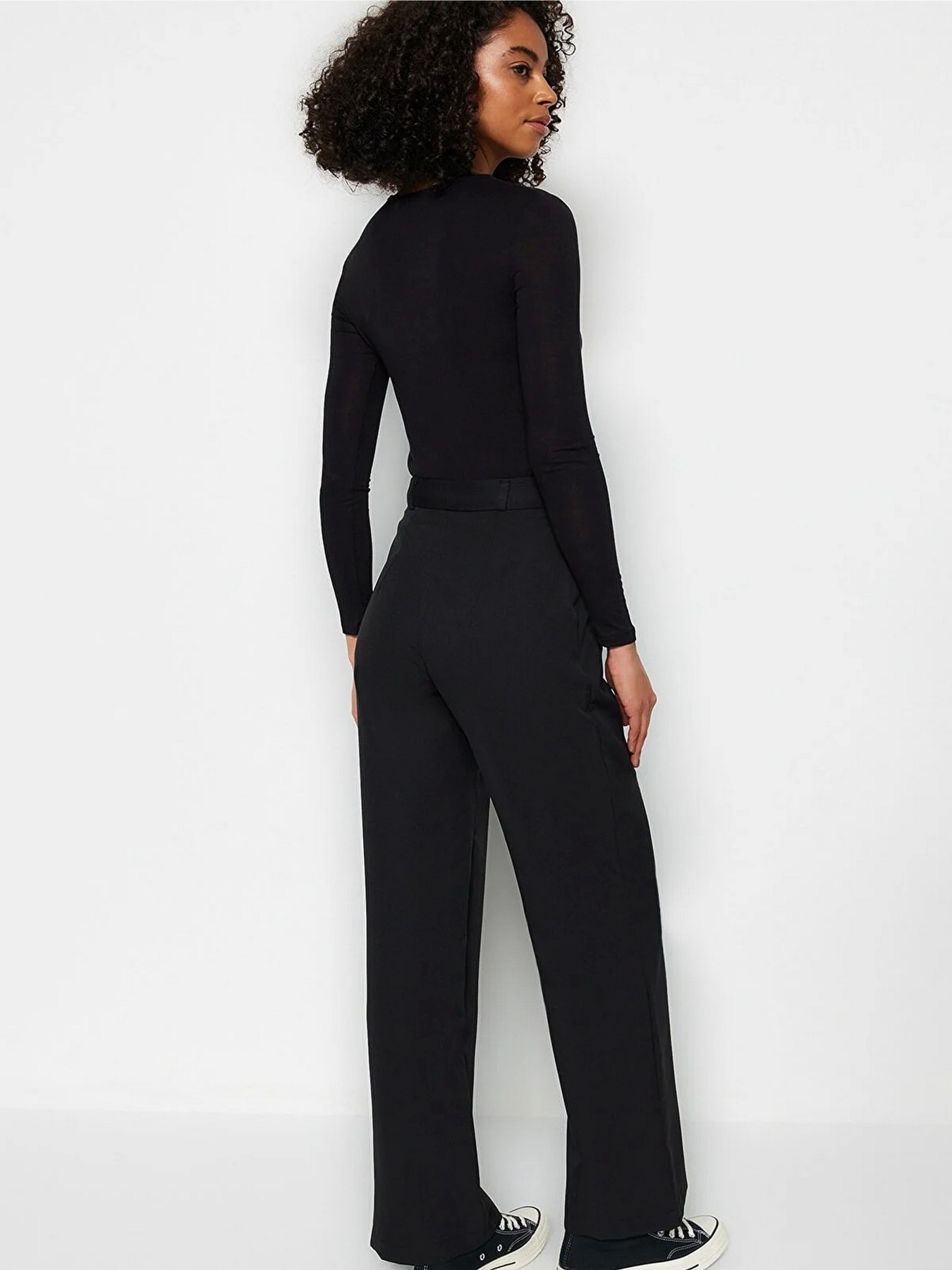 Штани палаццо Trendyol модель TWOAW21PL0076/Siyah Фото