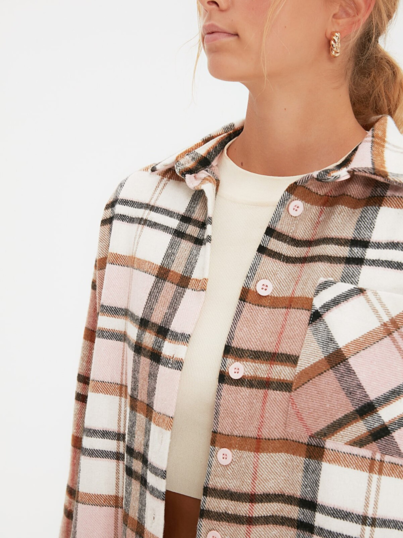 Сорочка повсякденна Trendyol модель TWOAW22GO0184/Pembe Фото