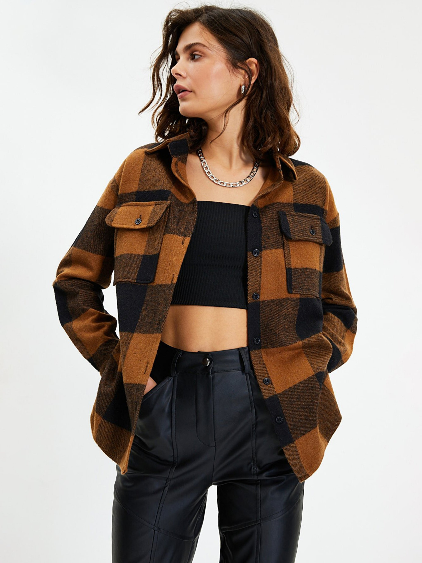 Рубашка Trendyol модель TWOAW22GO0595/Camel Фото