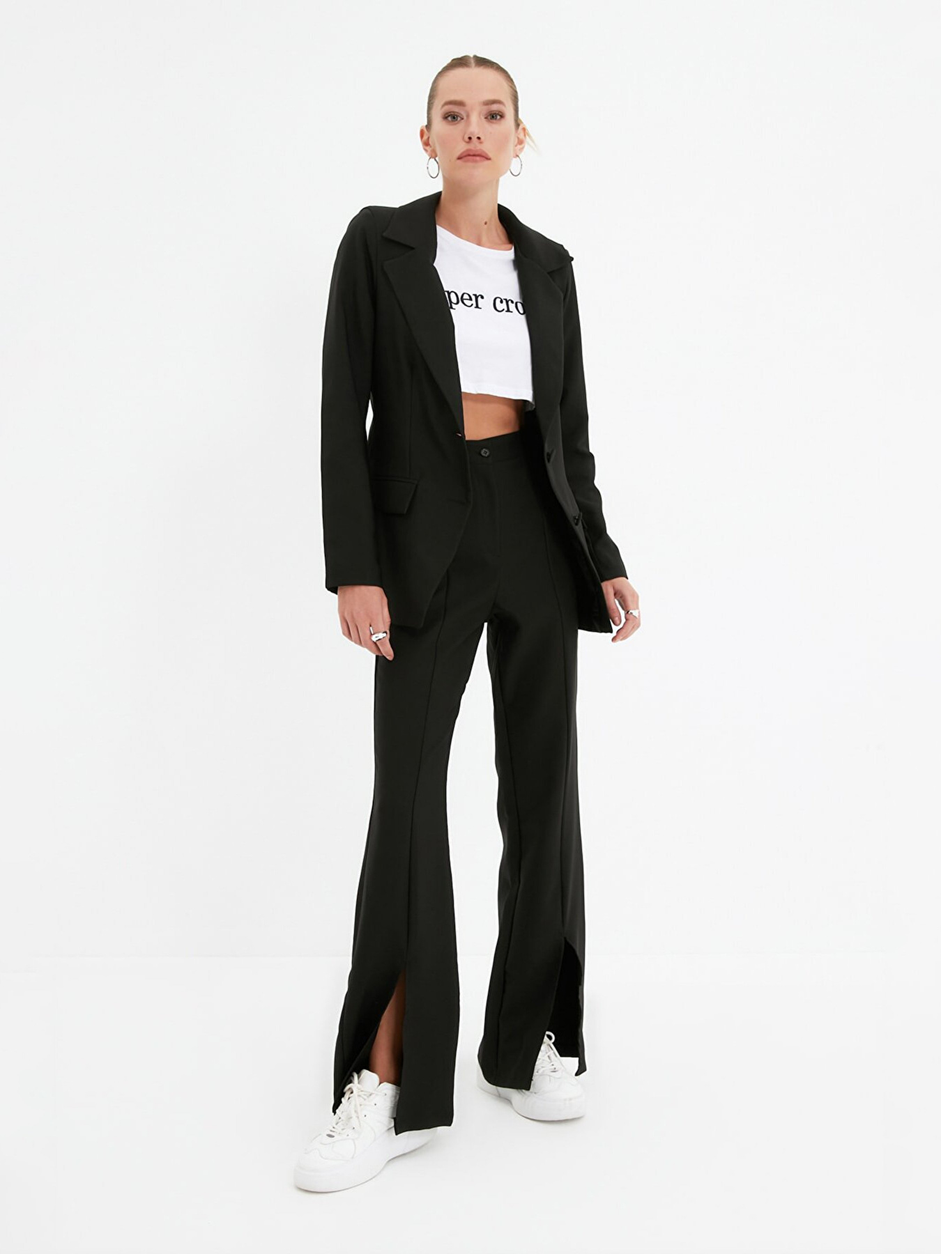 Штани класичні Trendyol модель TWOAW22PL0046/Siyah Фото