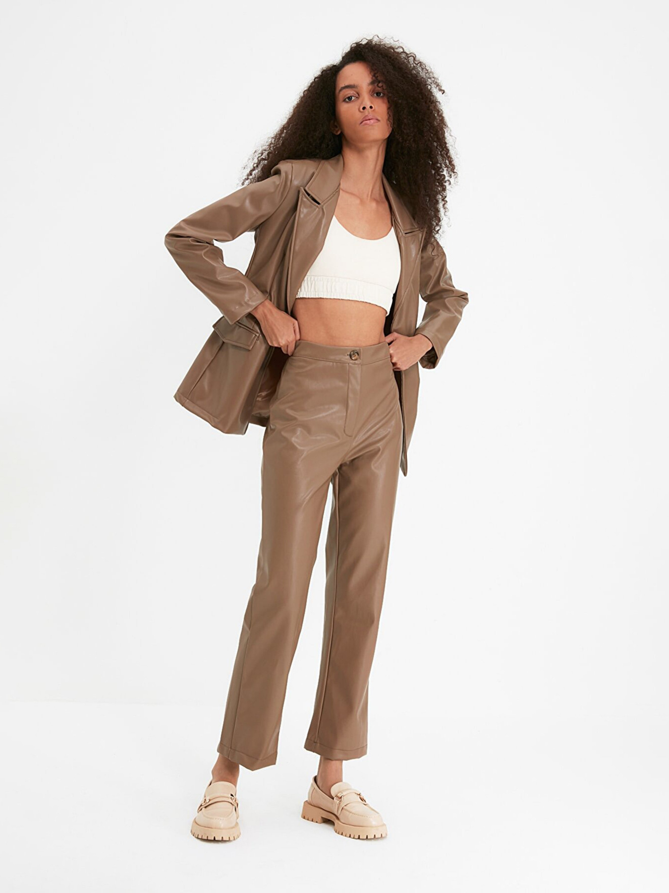 Штани повсякденні Trendyol модель TWOAW22PL0284/Vizon Фото