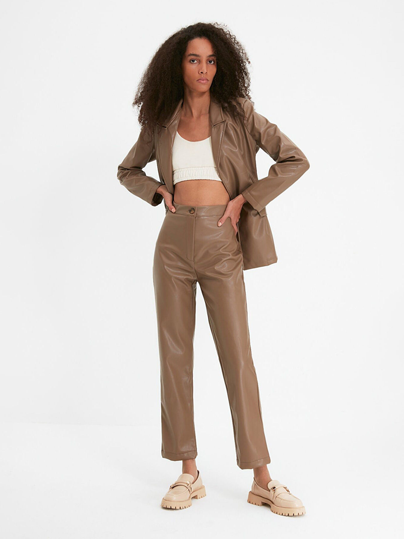 Повсякденні штани Trendyol модель TWOAW22PL0284/Vizon Повсякденні штани Trendyol модель TWOAW22PL0284/Vizon Фото