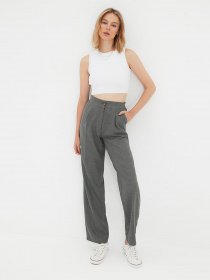 Брюки классические Trendyol модель TWOAW22PL0321/Gri Фото