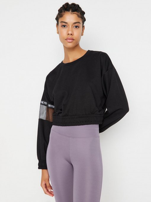 Спортивна кофта Trendyol модель TWOAW22SW1700/Siyah Фото