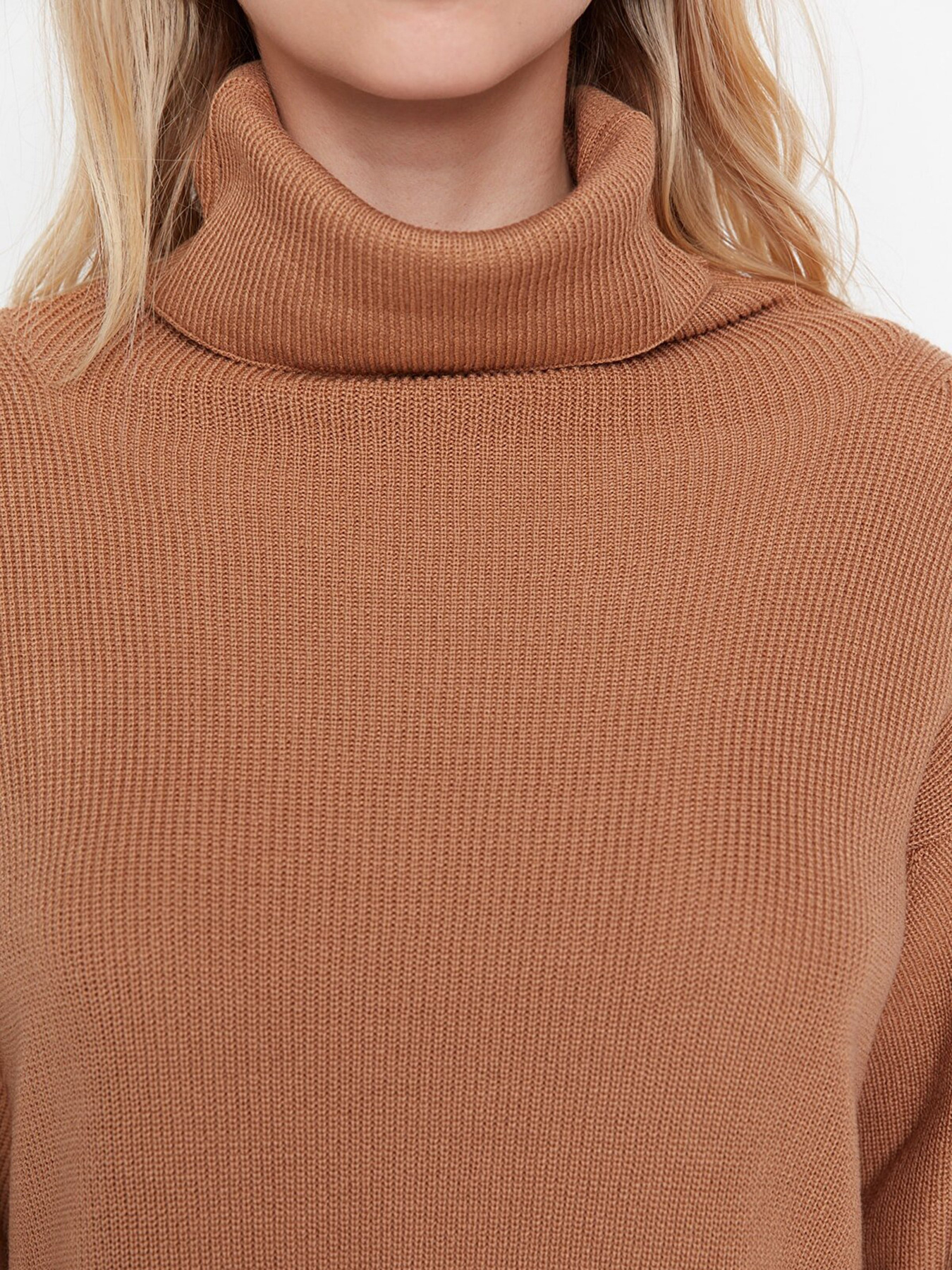 Платье мини Trendyol модель TWOAW23EL00026/Kahverengi Фото