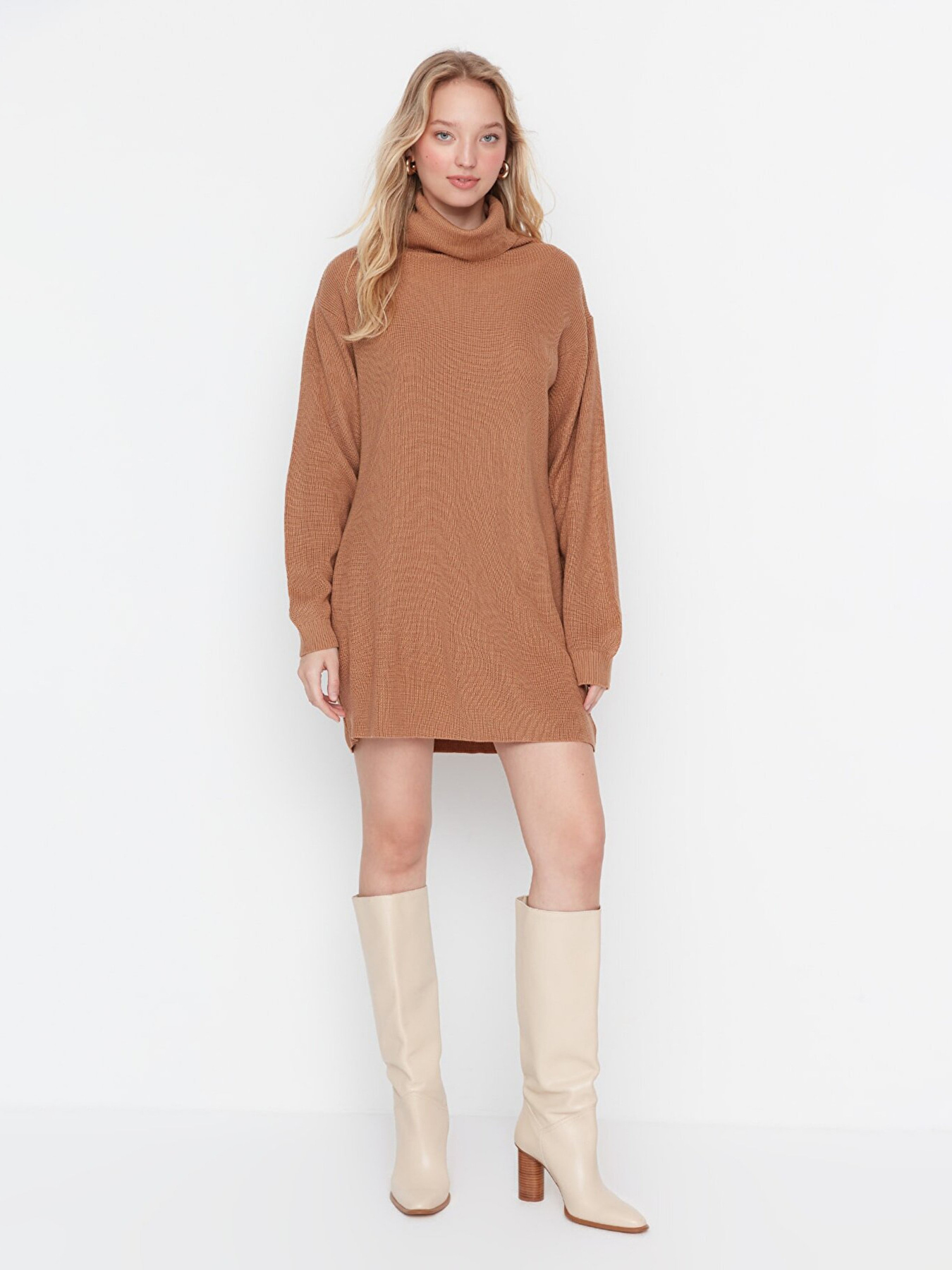 Сукня міні Trendyol модель TWOAW23EL00026/Kahverengi Фото