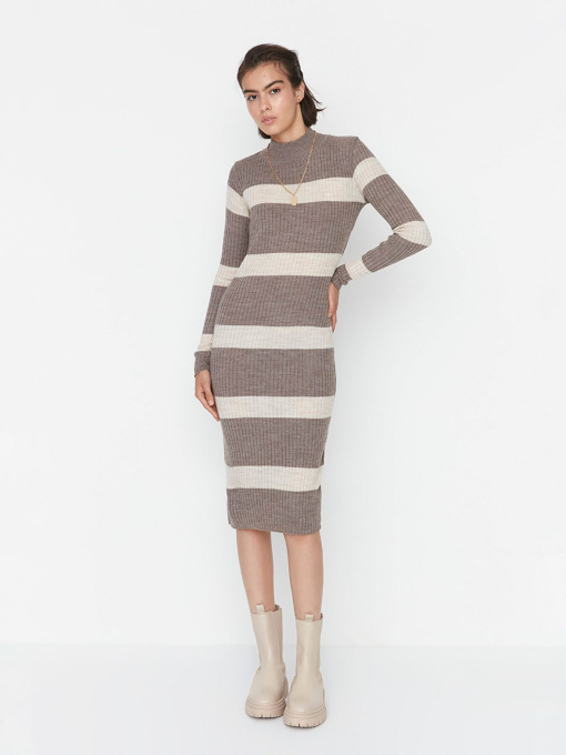 Платье миди Trendyol модель TWOAW23EL00226/Vizon Фото