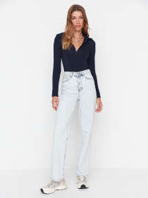 Прямі джинси Trendyol модель TWOAW23JE00129/Mavi Фото