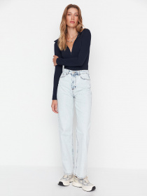 Прямі джинси Trendyol модель TWOAW23JE00129/Mavi Фото