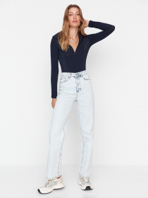 Прямі джинси Trendyol модель TWOAW23JE00129/Mavi Фото