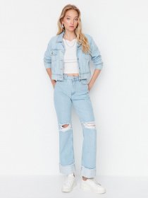 Широкі джинси Trendyol модель TWOAW23JE00175/Acik Mavi Фото