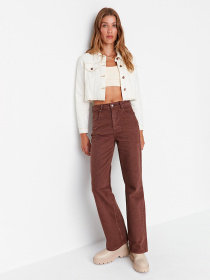 Широкі джинси Trendyol модель TWOAW23JE00333/Kahverengi Фото