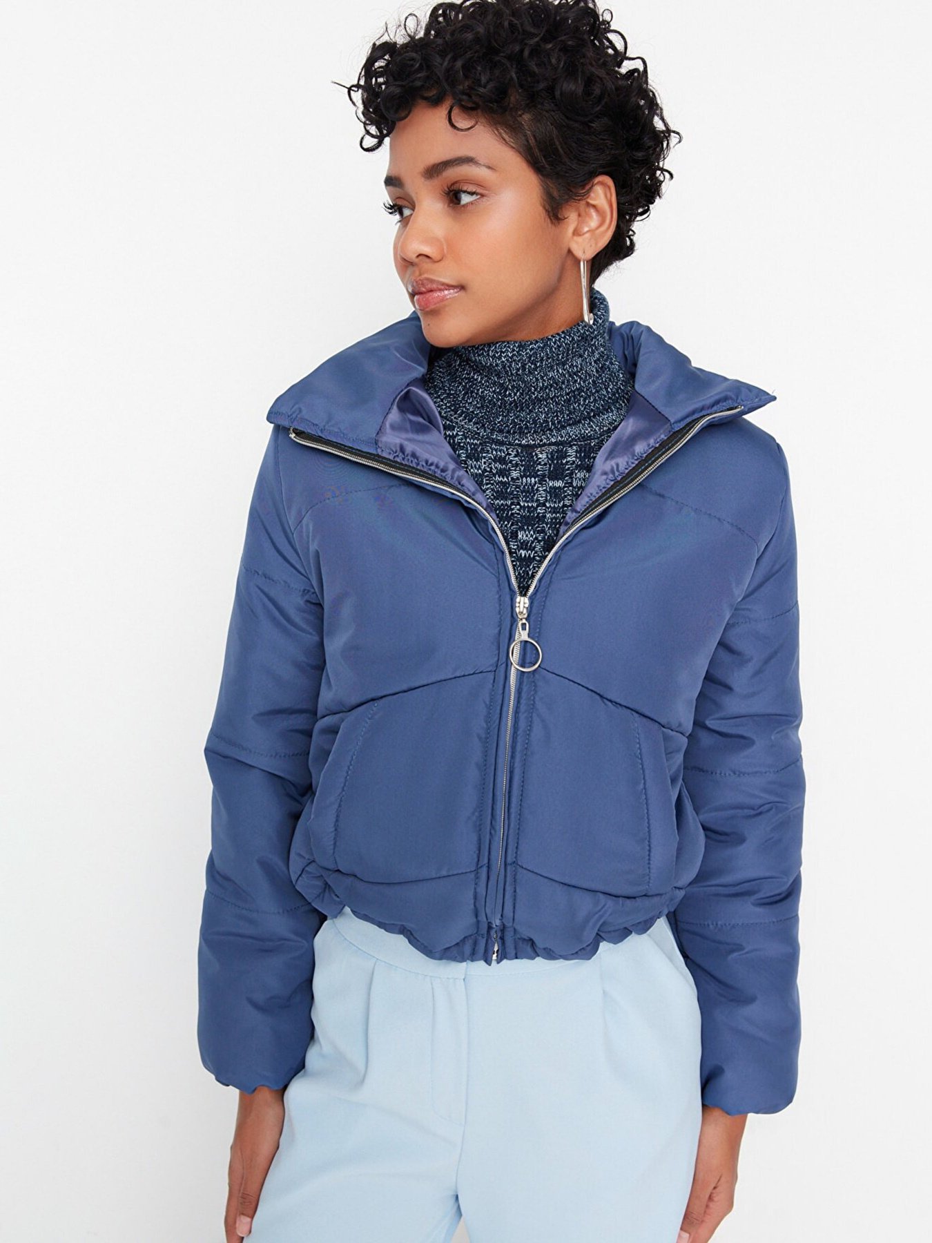 Зимняя куртка Trendyol модель TWOSS20MO0015/Indigo Фото