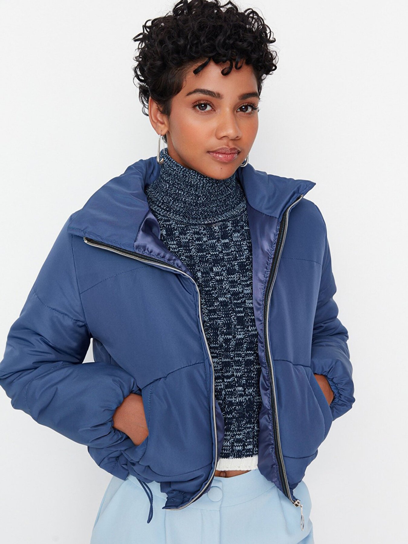 Зимняя куртка Trendyol модель TWOSS20MO0015/Indigo Фото