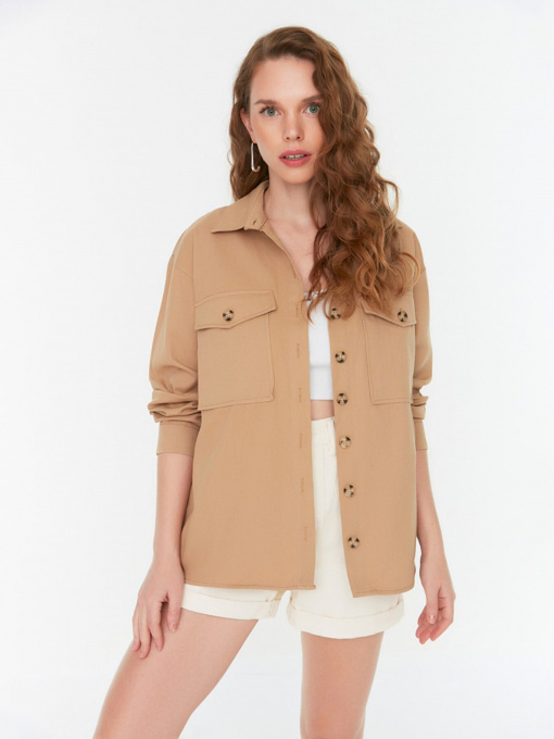 Рубашка Trendyol модель TWOSS22GO0730/Bej Фото