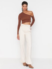 Широкі джинси Trendyol модель TWOSS22JE00060/Beyaz Фото