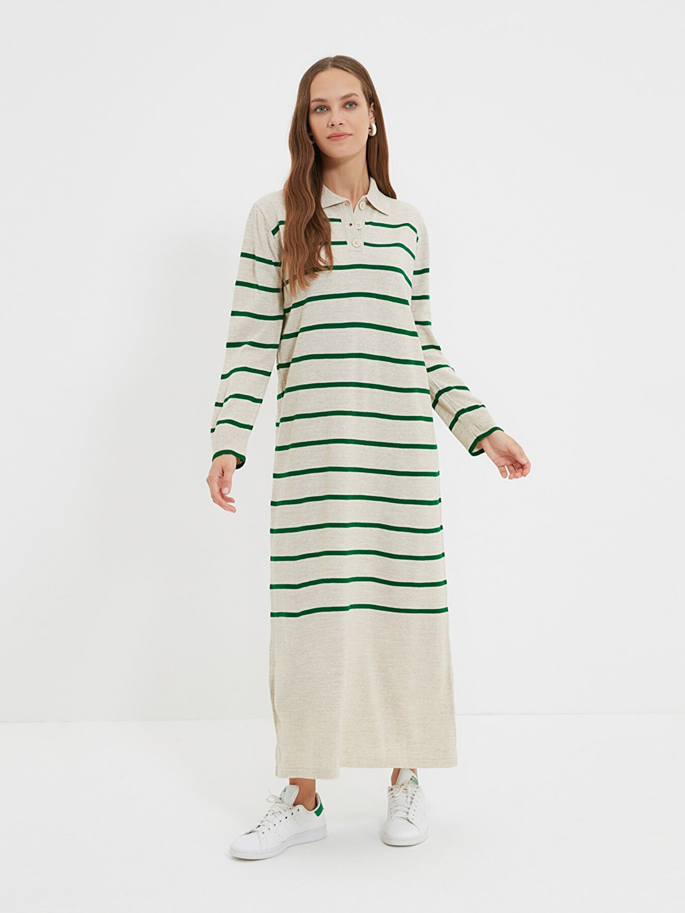 Платье макси Trendyol модель TCTAW22EB0212/Bej Фото