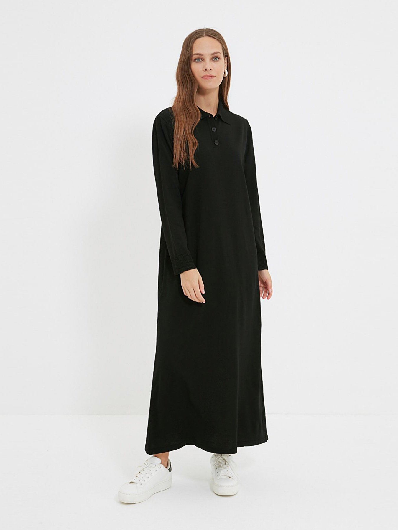 Платье макси Trendyol модель TCTAW22EB0212/Siyah Фото