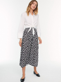 Спідниця міді Trendyol модель TCTAW22EE0001/Siyah-Beyaz-Cok Фото