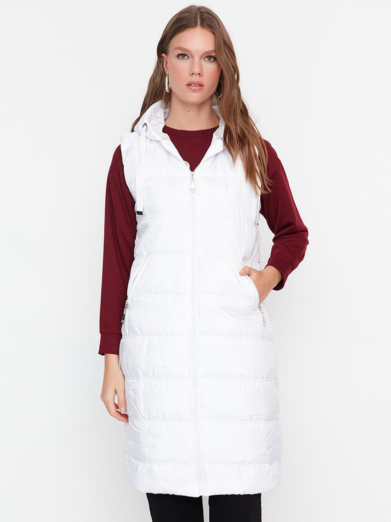 Жилет с утеплителем Trendyol модель TCTAW23YL00005/Beyaz Фото