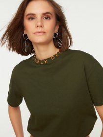 Футболка Trendyol модель TWOAW20TS0099/Yesil Фото