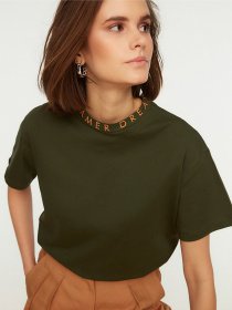 Футболка Trendyol модель TWOAW20TS0099/Yesil Фото