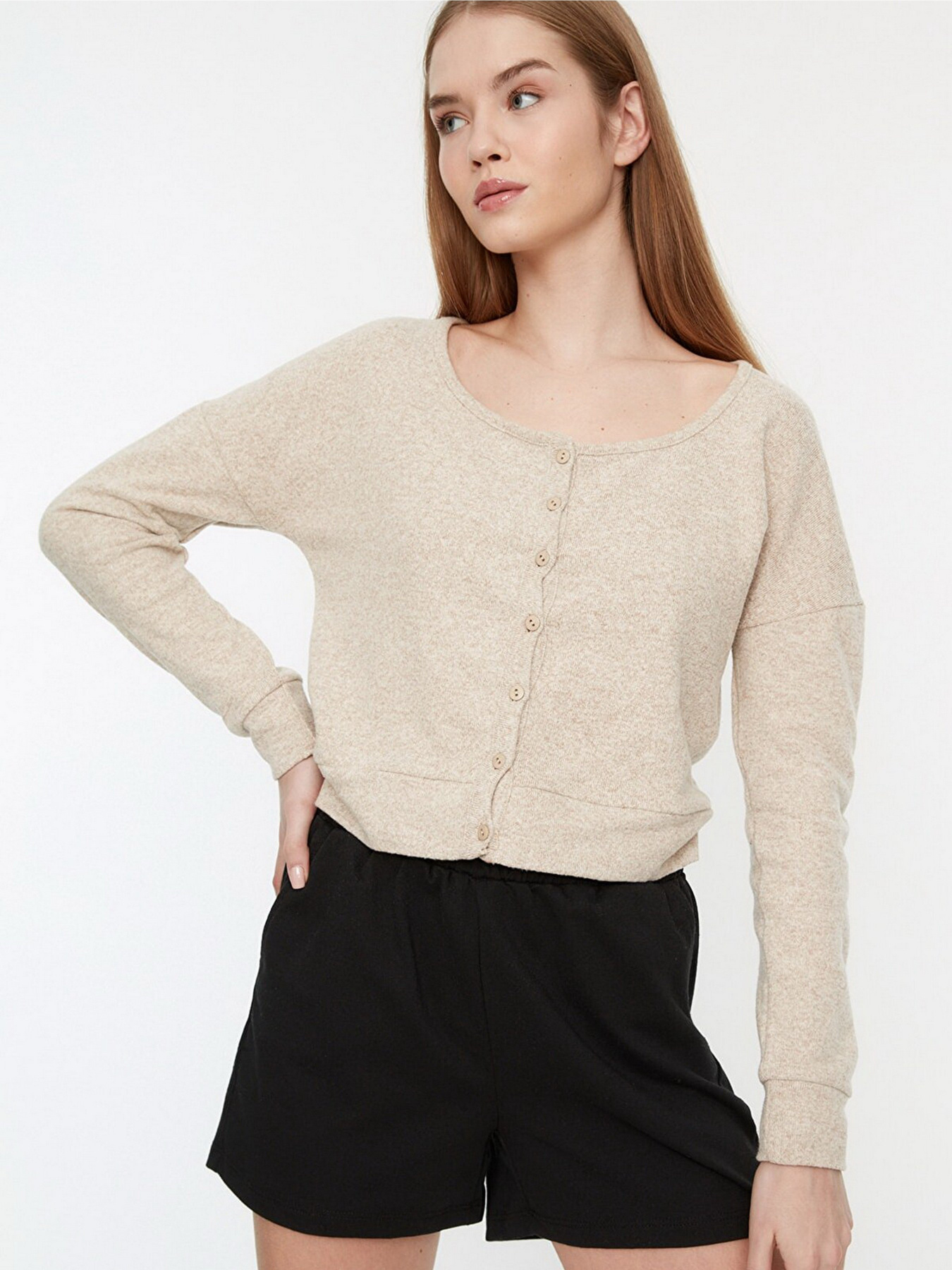 Кардиган Trendyol модель TWOAW22HI0716/Bej Фото