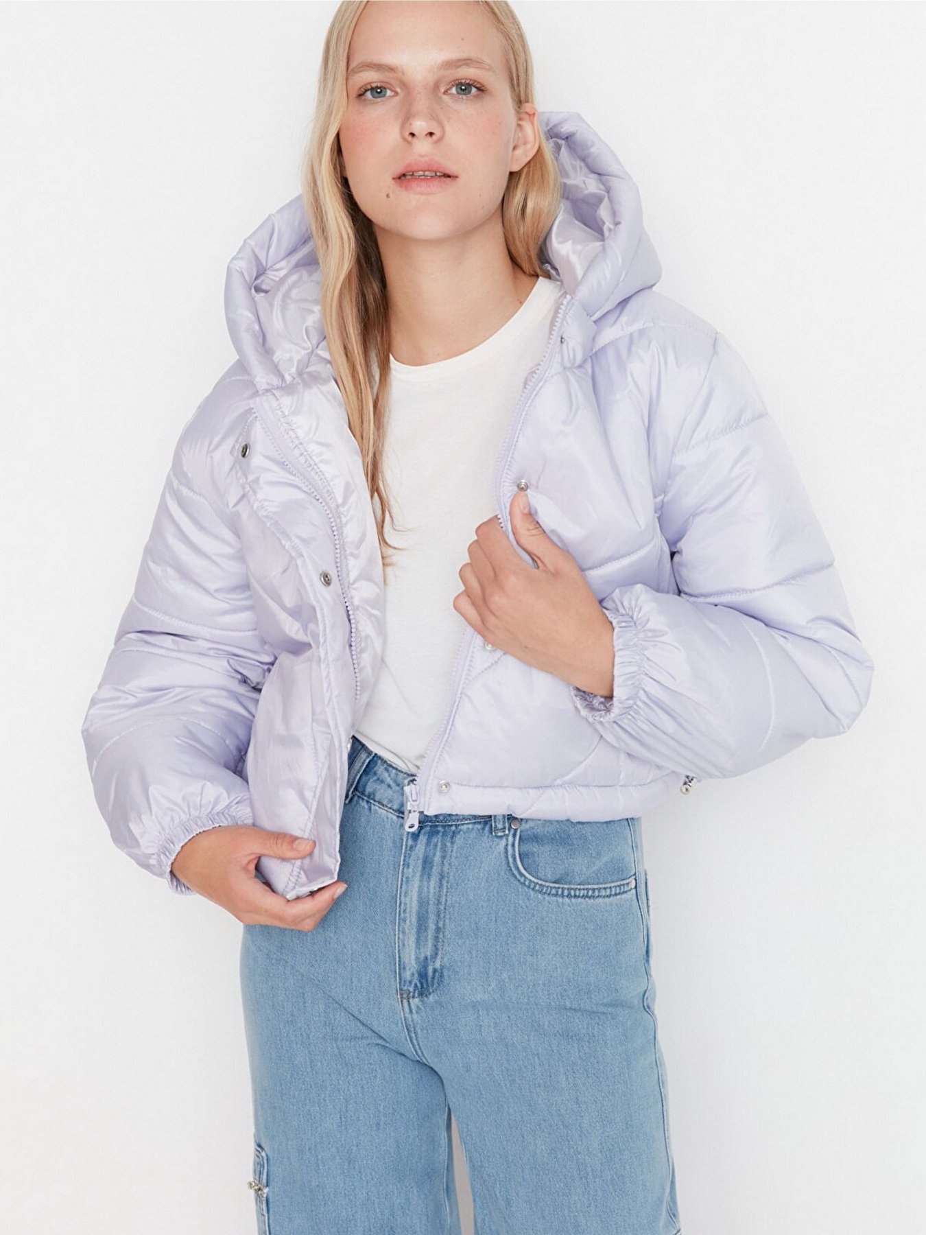 Зимова куртка Trendyol модель TWOAW23MO00148/Lila Фото