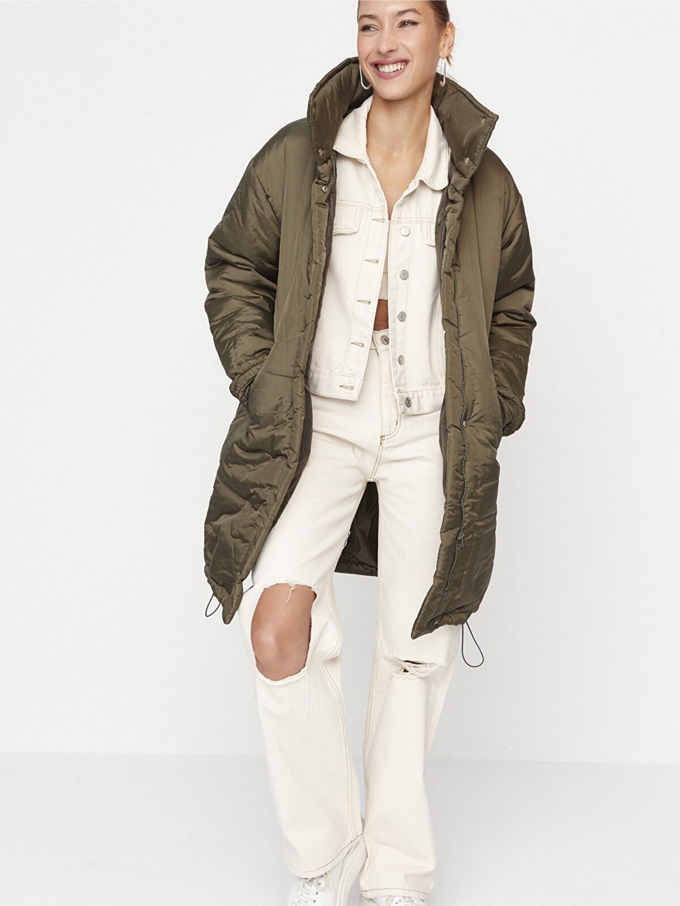 Зимняя куртка Trendyol модель TWOAW23MO00180/Haki Фото