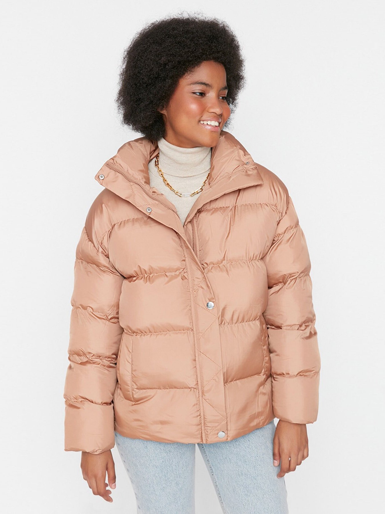 Зимова куртка Trendyol модель TWOAW23MO00195/Camel Фото