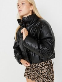 Куртка кожаная Trendyol модель TWOAW23MO00202/Siyah Фото