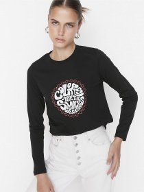 Лонгслив Trendyol модель TWOAW23TS00021/Siyah Фото