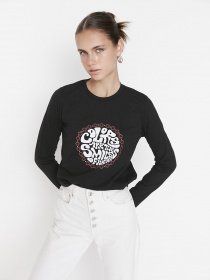 Лонгслив Trendyol модель TWOAW23TS00021/Siyah Фото