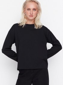 Лонгслив Trendyol модель TWOAW23TS00033/Siyah Фото