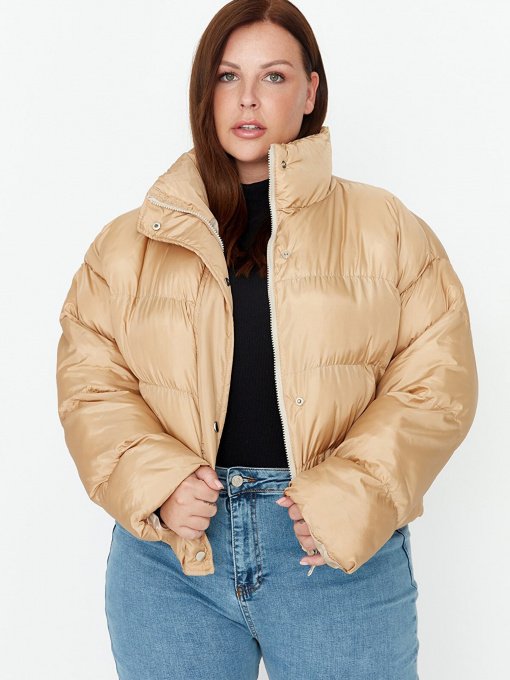 Зимняя куртка Trendyol Curve модель TBBAW23AW00003/Vizon Фото