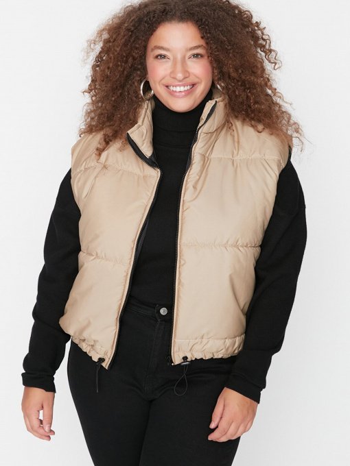 Утеплений жилет Trendyol модель TBBAW23BH00004/Bej Фото