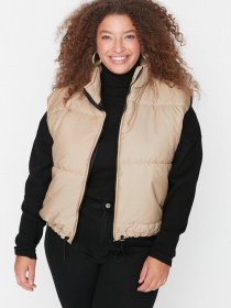 Утепленный жилет Trendyol модель TBBAW23BH00004/Bej Фото