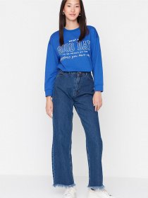 Широкие джинсы Trendyol модель TCTAW23JE00072/Lacivert Фото