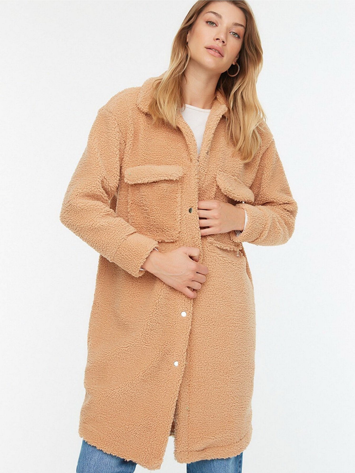 Пальто Trendyol модель TCTAW23MO00016/Camel Фото