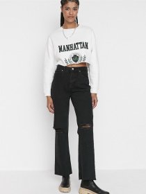 Джинси кльош Trendyol модель TWOAW21JE0539/Siyah Фото