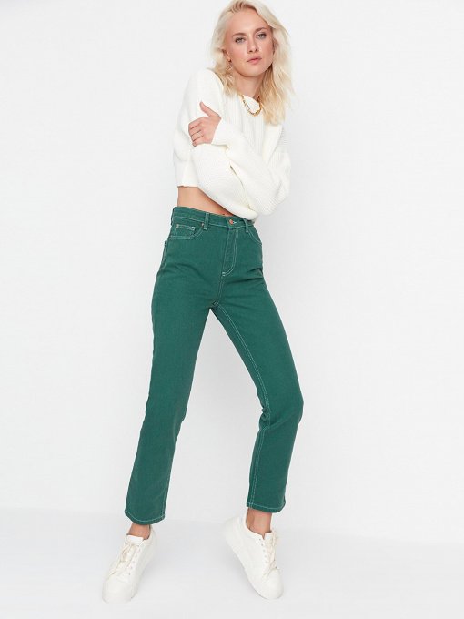 Завужені джинси Trendyol модель TWOAW22JE1366/Yesil Фото