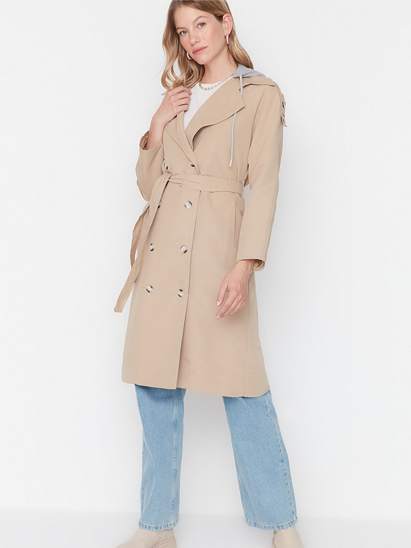 Тренч Trendyol модель TWOAW23TR00017/Bej Фото