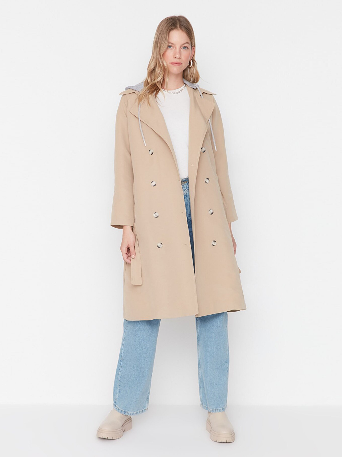 Тренч Trendyol модель TWOAW23TR00017/Bej Фото