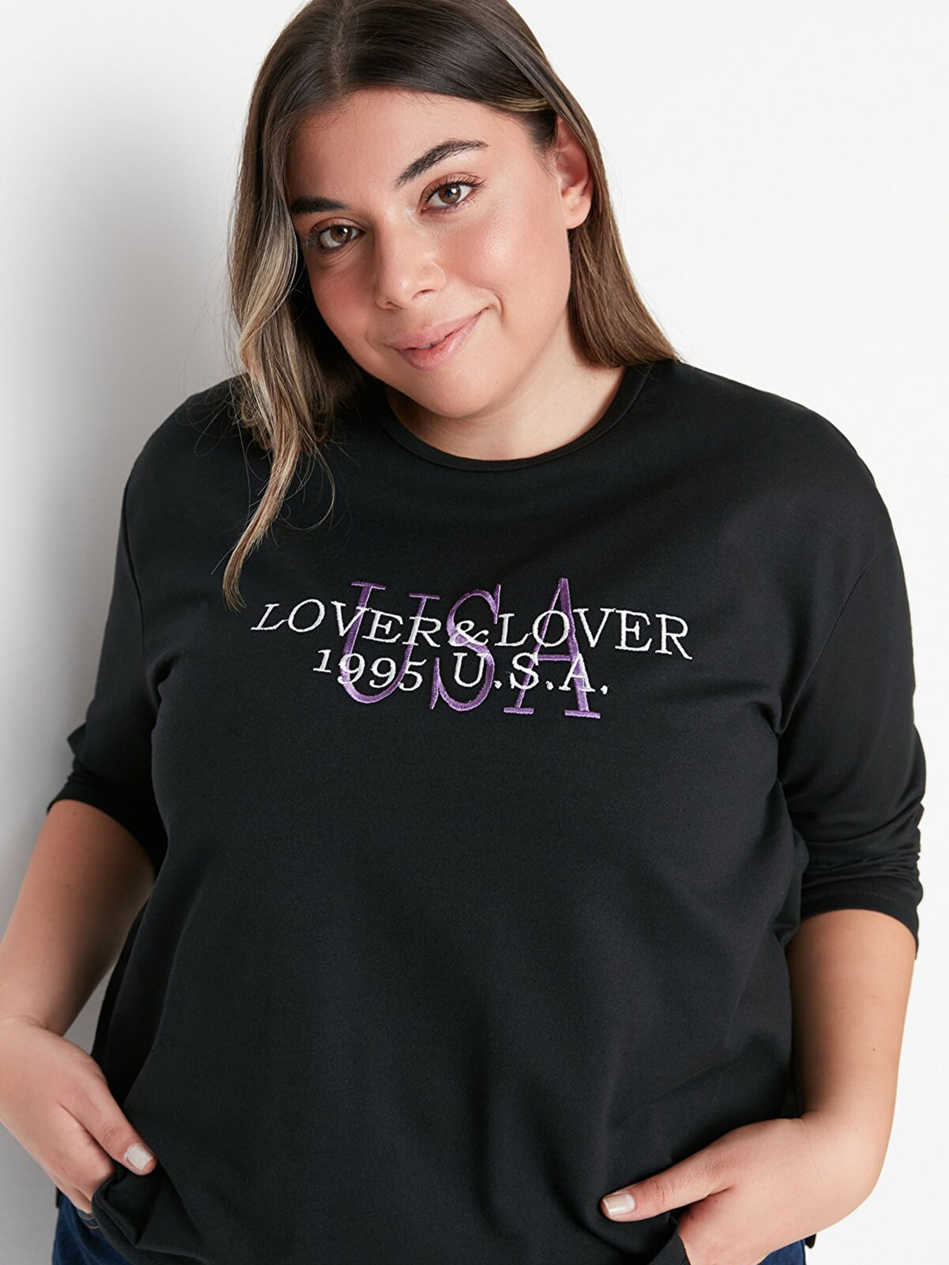 Свитшот Trendyol модель TBBAW23AO00067/Siyah Фото