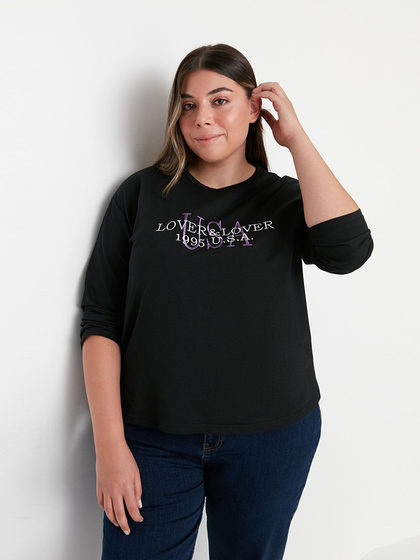 Свитшот Trendyol модель TBBAW23AO00067/Siyah Фото