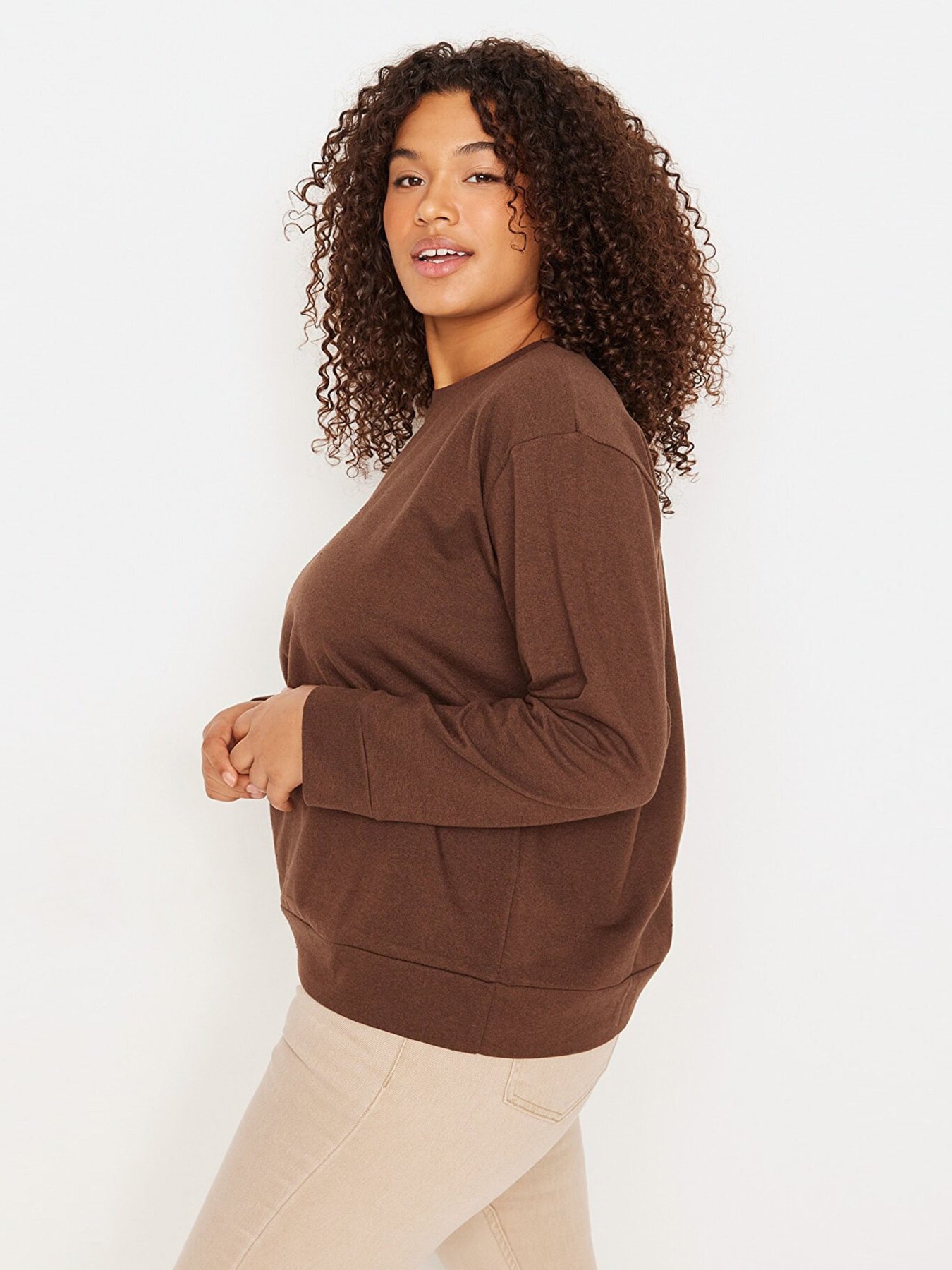 Свитшот Trendyol модель TBBAW23AO00097/Kahverengi Фото