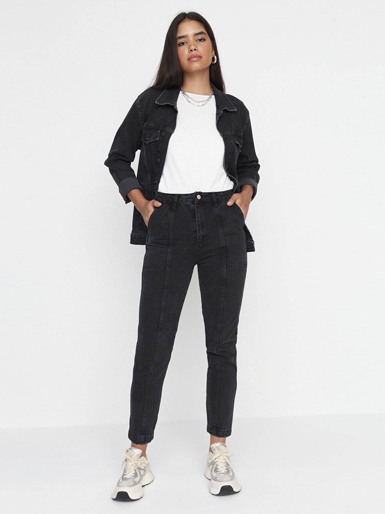 Завужені джинси Trendyol модель TCTAW23JE00003/Antrasit Фото