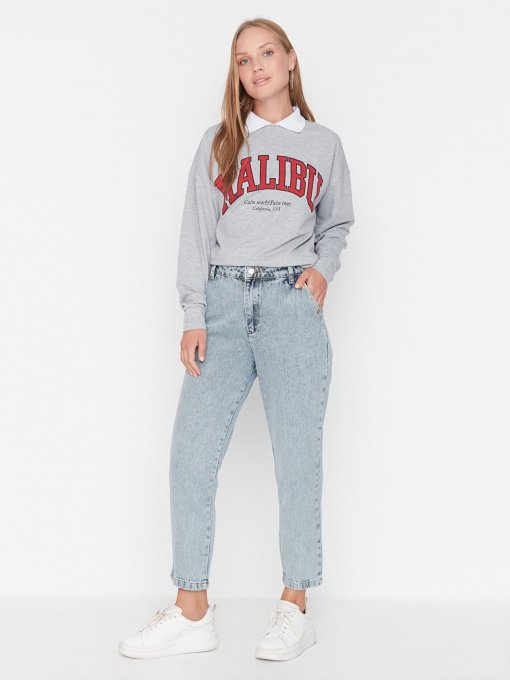 Прямі джинси Trendyol модель TCTAW23JE00058/Mavi Фото